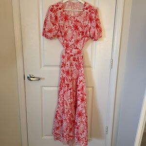 Pink Floral Boutique Dress